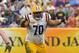 TAMPA, FL - JANUARY 1: Tackle Lael Collins #70 of the LSU Tigers sets for play against the Iowa Hawkeyes January 1, 2014 in the Outback Bowl at Raymond James Stadium in Tampa, Florida. LSU won 21 - 14. (Photo by Al Messerschmidt/Getty Images)
