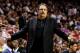 MIAMI, FL - FEBRUARY 19: Orlando Magic head coach Stan Van Gundy reacts during a game against the Miami Heat at American Airlines Arena on February 19, 2012 in Miami, Florida. NOTE TO USER: User expressly acknowledges and agrees that, by downloading and/