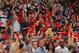 OKLAHOMA CITY, OK - MAY 11: Fans of the Washington Wizards cheer for their team against the Indiana Pacers during Game Four of the Western Conference Semifinals on May 11, 2014 at the Verizon Center, in Washington DC. NOTE TO USER: User expressly acknowle