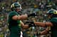 EUGENE, OR - NOVEMBER 26: Colt Lyerla #32 of the Oregon Ducks celebrates a touchdown against the Oregon State Beavers during the 115th Civil War on November 26, 2011 at the Autzen Stadium in Eugene, Oregon. (Photo by Jonathan Ferrey/Getty Images)