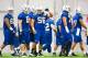 INDIANAPOLIS, IN - MAY 11: Khaled Holmes #56 of the Indianapolis Colts waits between drills during Indianapolis Colts Rookie camp at Indiana Farm Bureau Football Center on May 11, 2013 in Indianapolis, Indiana. (Photo by Michael Hickey/Getty Images)