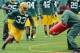 Jun 11, 2013; Green Bay, WI, USA; Green Bay Packers cornerback Micah Hyde works out during organized team activities at Clarke Hinkle Field in Green Bay. Mandatory Credit: Benny Sieu-USA TODAY Sports
