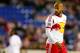 HARRISON, NJ - APRIL 16: Thierry Henry #14 of New York Red Bulls looks on during the game against the Philadelphia Union at Red Bull Arena on April 16, 2014 in Harrison, New Jersey. Red Bulls defeated the Union 2-1. (Photo by Mike Stobe/Getty Images)