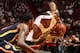 MIAMI, FL - April 11: LeBron James #6 of the Miami Heat handles the ball against the Indiana Pacers at the American Airlines Arena in Miami, Florida on April 11, 2014. NOTE TO USER: User expressly acknowledges and agrees that, by downloading and/or using
