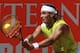 ROME - MAY 14: Rafael Nadal of Spain plays a backhand against Roger Federer of Switzerland in the final , during the ATP Masters Series at the Foro Italico, May 14, 2006 in Rome, Italy. (Photo by Clive Brunskill/Getty Images)