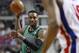 Apr 5, 2014; Auburn Hills, MI, USA; Boston Celtics forward Jeff Green (8) looks for an open teammate during the second quarter against the Detroit Pistons at The Palace of Auburn Hills. Mandatory Credit: Raj Mehta-USA TODAY Sports