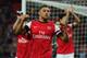 LONDON, ENGLAND - APRIL 12: Alex Oxlade-Chamberlain of Arsenal celebrates victory during the FA Cup Semi-Final match between Wigan Athletic and Arsenal at Wembley Stadium on April 12, 2014 in London, England. (Photo by Mike Hewitt/Getty Images)