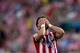 MADRID, SPAIN - MAY 11: David Villa of Atletico de Madrid reacts as he fail to score during the La Liga match between Club Atletico de Madrid and Malaga CF at Vicente Calderon Stadium on May 11, 2014 in Madrid, Spain. (Photo by Gonzalo Arroyo Moreno/Get