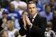 NASHVILLE, TN - MARCH 14: Head coach Rick Stansbury of the Mississippi State Bulldogs coaches against the Kentucky Wildcats during the final of the SEC Men's Basketball Tournament at the Bridgestone Arena on March 14, 2010 in Nashville, Tennessee. Kentu
