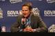 ORLANDO, FL - FEBRUARY 24: Coach Steve Kerr of Team Shaq responds to reporters during a press conference prior to the BBVA Rising Stars Challenge as part of 2012 All-Star Weekend at the Amway Center on February 24, 2012 in Orlando, Florida. NOTE TO USER: