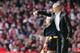 CARDIFF, UNITED KINGDOM - MAY 21: Arsenal Manager, Arsene Wenger, gives instructions from the sidelines during the FA Cup Final between Arsenal and Manchester United at The Millennium Stadium on May 21, 2005 in Cardiff, Wales. (Photo by Phil Cole/Getty