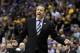 ST LOUIS, MO - MARCH 23: Head coach John Calipari of the Kentucky Wildcats shouts to his team against the Wichita State Shockers during the third round of the 2014 NCAA Men's Basketball Tournament at Scottrade Center on March 23, 2014 in St Louis, Missou