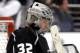 LOS ANGELES, CA - MAY 14: Jonathan Quick #32 of the Los Angeles Kings rests before the final minutes of play in Game Six of the Second Round of the 2014 NHL Stanley Cup Playoffs at Staples Center on May 14, 2014 in Los Angeles, California. The Kings won