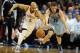 Apr 21, 2014; Oklahoma City, OK, USA; Oklahoma City Thunder guard Derek Fisher (6) steals the ball from Memphis Grizzlies guard Beno Udrih (19) during the second quarter in game two during the first round of the 2014 NBA Playoffs at Chesapeake Energy Aren