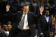 Mar 16, 2014; Oklahoma City, OK, USA; Oklahoma City Thunder head coach Scott Brooks reacts to a play in action against the Dallas Mavericks during the fourth quarter at Chesapeake Energy Arena. Mandatory Credit: Mark D. Smith-USA TODAY Sports