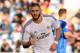GETAFE, SPAIN - FEBRUARY 16: Karim Benzema of Real Madrid CF celebrates scoring their second goal during the La Liga match between Getafe CF and Real Madrid CF at Coliseum Alfonso Perez on February 16, 2014 in Getafe, Spain. (Photo by Gonzalo Arroyo Mor