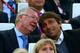 TURIN, ITALY - MAY 14: Sir Alex Ferguson speaks with juventus manager Antonio Conte during the UEFA Europa League Final match between Sevilla FC and SL Benfica at Juventus Stadium on May 14, 2014 in Turin, Italy. (Photo by Michael Steele/Getty Images)