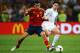 DONETSK, UKRAINE - JUNE 23: Sergio Busquets of Spain and Samir Nasri of France challenge for the ball during the UEFA EURO 2012 quarter final match between Spain and France at Donbass Arena on June 23, 2012 in Donetsk, Ukraine. (Photo by Laurence Griffi