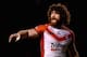 WARRINGTON, ENGLAND - FEBRUARY 13: Kyle Amor of St Helens in action during the Super League match between Warrington Wolves and St Helens at The Halliwell Jones Stadium on February 13, 2014 in Warrington, England. (Photo by Gareth Copley/Getty Images)
