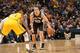 INDIANAPOLIS - MARCH 31: Manu Ginobili #20 of the San Antonio Spurs controls the ball against the Indiana Pacers at Bankers Life Fieldhouse on March 31, 2014 in Indianapolis, Indiana. NOTE TO USER: User expressly acknowledges and agrees that, by download