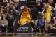 INDIANAPOLIS, IN - NOVEMBER 23: Roy Hibbert #55 of the Indiana Pacers looks up at the scoreboard vs the San Antonio Spurs on November 23, 2012 at Bankers Life Fieldhouse in Indianapolis, Indiana. NOTE TO USER: User expressly acknowledges and agrees that