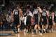 MEMPHIS, TN - NOVEMBER 22: Patty Mills #8 and Tim Duncan #21 of the San Antonio Spurs celebrate during a game against the Memphis Grizzlies on November 22, 2013 at FedExForum in Memphis, Tennessee. NOTE TO USER: User expressly acknowledges and agrees that