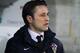 ST GALLEN, SWITZERLAND - MARCH 05: Coach Niko Kovac of Croatia stands for the national anthem prior the international friendly match between Switzerland and Croatia at the AFG Arena on March 5, 2014 in St Gallen, Switzerland. (Photo by Marc Eich/Getty Im