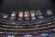 The Clippers covered the Lakers' title banners with posters of their own players this season.