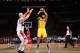 INDIANAPOLIS, IND - MAY 15: David West #21 of the Indiana Pacers shoots the ball against the Washington Wizards in Game Six of the Eastern Conference Semi-Finals during the 2014 NBA Playoffs at the Verizon Center on May 15, 2014 in Washington, DC. NOTE T