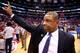 LOS ANGELES, CA - MAY 15: Head coach Doc Rivers of the Los Angeles Clippers waves to fans after the Clippers were eliminated by the Oklahoma City Thunder in Game Six of the Western Conference Semifinals during the 2014 NBA Playoffs at Staples Center on M