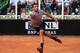 ROME, ITALY - MAY 15: Grigor Dimitrov of Bulgaria in action in his match against Tomas Berdych of Czech Republic during day five of the Internazionali BNL d'Italia tennis 2014 on May 15, 2014 in Rome, Italy. (Photo by Julian Finney/Getty Images)