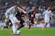 MADRID, SPAIN - MARCH 29: Cristiano Ronaldo of Real Madrid FC scores his team's opening goal during the La Liga match between Real Madrid CF and Rayo Vallecano de Madrid at Santiago Bernabeu stadium on March 29, 2014 in Madrid, Spain. (Photo by Denis Do