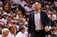 MIAMI, FL - MAY 14: Jason Kidd of the Brooklyn Nets look on during Game Five of the Eastern Conference Semifinals of the 2014 NBA Playoffs against the Miami Heat at American Airlines Arena on May 14, 2014 in Miami, Florida. NOTE TO USER: User expressly a