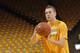 OAKLAND, CA - MAY 1: David Lee #10 of the Golden State Warriors warms up before facing the Los Angeles Clippers in Game Six of the Western Conference Quarterfinals during the 2014 NBA Playoffs at Oracle Arena on May 1, 2014 in Oakland, California. NOTE TO