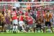 LONDON, ENGLAND - MAY 17: Laurent Koscielny of Arsenal (6) scores their second goal during the FA Cup with Budweiser Final match between Arsenal and Hull City at Wembley Stadium on May 17, 2014 in London, England. (Photo by Shaun Botterill/Getty Images)