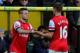 NORWICH, ENGLAND - MAY 11: Jack Wilshere of Arsenal replaces Aaron Ramsey of Arsenal during the Barclays Premier League match between Norwich City and Arsenal at Carrow Road on May 11, 2014 in Norwich, England. (Photo by Steve Bardens/Getty Images)