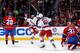 MONTREAL, QC - MAY 17: Martin St. Louis #26 of the New York Rangers celebrates with Carl Hagelin #62 after scoring a first period goal against the Montreal Canadiens in Game One of the Eastern Conference Finals of the 2014 NHL Stanley Cup Playoffs at the