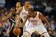 Apr 3, 2014; Oklahoma City, OK, USA; San Antonio Spurs forward Kawhi Leonard (2) attempts to steal the ball from Oklahoma City Thunder forward Kevin Durant (35) during the third quarter at Chesapeake Energy Arena. Mandatory Credit: Mark D. Smith-USA TODAY