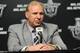 May 3, 2014; Boston, MA, USA; Montreal Canadiens head coach Michel Therrien talks during a press conference after being defeated by the Boston Bruins in game two of the second round of the 2014 Stanley Cup Playoffs at TD Banknorth Garden. Mandatory Credit