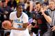 LAS VEGAS, NV - MARCH 14: Jordan Adams #3 of the UCLA Bruins is guarded by Robbie Lemons #10 of the Stanford Cardinal during a semifinal game of the Pac-12 Basketball Tournament at the MGM Grand Garden Arena on March 14, 2014 in Las Vegas, Nevada. UCLA w