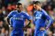 LONDON, ENGLAND - APRIL 30: Samuel Eto'o and Fernando Torres of Chelsea look dejected after the goal by Diego Costa of Club Atletico de Madrid during the UEFA Champions League semi-final second leg match between Chelsea and Club Atletico de Madrid at Stam