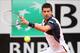 ROME, ITALY - MAY 16: Novak Djokovic of Serbia in action against David Ferrer of Spain during day six of the Internazionali BNL d'Italia tennis 2014 on May 16, 2014 in Rome, Italy. (Photo by Julian Finney/Getty Images)