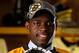 PITTSBURGH, PA - JUNE 22: Malcolm Subban, 24th overall pick by the Boston Bruins, poses for a portrait during the 2012 NHL Entry Draft at Consol Energy Center on June 22, 2012 in Pittsburgh, Pennsylvania. (Photo by Gregory Shamus/NHLI via Getty Images)