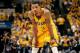 INDIANAPOLIS - MAY 18: George Hill #3 of the Indiana Pacers stands on the court during a game against the Miami Heat in game one of the East Conference Finals at Bankers Life Fieldhouse on May 18, 2014 in Indianapolis, Indiana. NOTE TO USER: User express