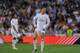 MADRID, SPAIN - MAY 04: Cristiano Ronaldo of Real Madrid FC reacts after Valencia CF scored their 2nd goal during the La Liga match between Real Madrid CF and Valencia CF at Santiago Bernabeu stadium on May 4, 2014 in Madrid, Spain. (Photo by Denis Doy