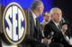 SEC commissioner Mike Slive (right)