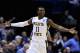 ST LOUIS, MO - MARCH 23: Cleanthony Early #11 of the Wichita State Shockers celebrates after a basket in the second half against the Kentucky Wildcats during the third round of the 2014 NCAA Men's Basketball Tournament at Scottrade Center on March 23, 20