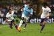 Micah Richards has a go at Al Ain's defense.