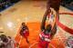 NEW YORK, NY - APRIL 9: Emeka Okafor #50 of the Washington Wizards shoots in a game against the New York Knicks on April 9, 2013 at Madison Square Garden in New York City. NOTE TO USER: User expressly acknowledges and agrees that, by downloading and or u