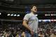 Mar 25, 2014; Dallas, TX, USA; Dallas Mavericks owner Mark Cuban reacts from his seat in the second half against the Oklahoma City Thunder at American Airlines Center. The Mavs beat the Thunder 128-119 in overtime. Mandatory Credit: Matthew Emmons-USA TOD
